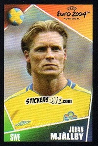 Sticker Johan Mjällby - UEFA Euro Portugal 2004. Pocket Collection n. 138 - Panini