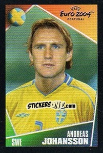 Cromo Andreas Johansson - UEFA Euro Portugal 2004. Pocket Collection - Panini