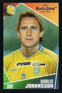 Sticker Andreas Johansson - UEFA Euro Portugal 2004. Pocket Collection n. 140 - Panini