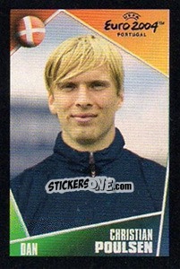 Sticker Christian Poulsen - UEFA Euro Portugal 2004. Pocket Collection n. 169 - Panini