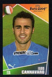 Sticker Fabio Cannavaro - UEFA Euro Portugal 2004. Pocket Collection - Panini