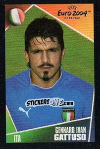 Sticker Gennaro Ivan Gattuso - UEFA Euro Portugal 2004. Pocket Collection n. 183 - Panini