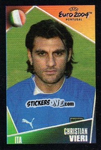 Sticker Christian Vieri - UEFA Euro Portugal 2004. Pocket Collection n. 188 - Panini