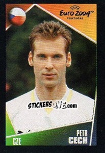 Sticker Petr Cech - UEFA Euro Portugal 2004. Pocket Collection - Panini