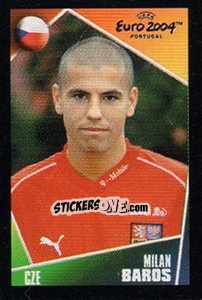 Sticker Milan Baros - UEFA Euro Portugal 2004. Pocket Collection n. 204 - Panini