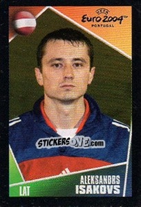 Sticker Aleksandrs Isakovs - UEFA Euro Portugal 2004. Pocket Collection - Panini