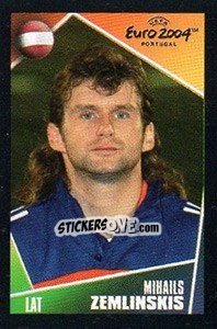 Sticker Mihails Zemlinskis - UEFA Euro Portugal 2004. Pocket Collection n. 209 - Panini