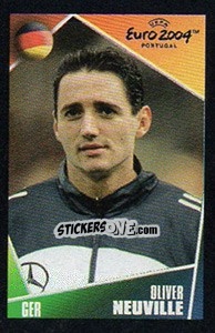 Figurina Oliver Neuville - UEFA Euro Portugal 2004. Pocket Collection - Panini