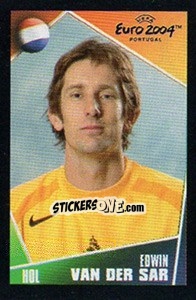 Sticker Edwin van der Sar - UEFA Euro Portugal 2004. Pocket Collection n. 238 - Panini