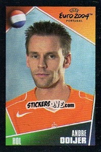 Sticker Andre Ooijer - UEFA Euro Portugal 2004. Pocket Collection - Panini