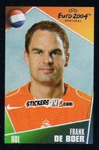 Sticker Frank De Boer - UEFA Euro Portugal 2004. Pocket Collection n. 240 - Panini
