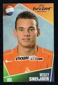 Sticker Wesley Sneijder - UEFA Euro Portugal 2004. Pocket Collection - Panini
