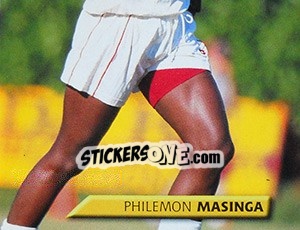 Figurina Philemon Masinga - Calcio 1999-2000. Kick Off - Merlin