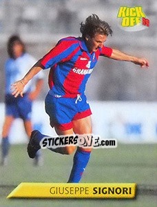 Figurina Giuseppe Signori - Calcio 1999-2000. Kick Off - Merlin