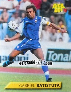 Cromo Gabriel Batistuta - Calcio 1999-2000. Kick Off - Merlin