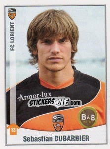 Sticker Dubarbier - FOOT 2010-2011 - Panini