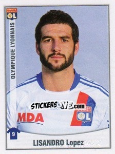 Sticker Lisandro Lopez - FOOT 2010-2011 n. 233 - Panini