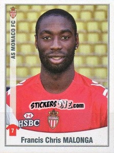 Sticker Francis Cris Malonga - FOOT 2010-2011 n. 281 - Panini