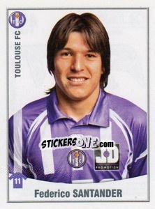 Sticker Federico Santander - FOOT 2010-2011 n. 492 - Panini