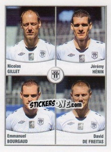 Sticker Gillet / Henin / Bourgaud / De Freitas - FOOT 2010-2011 - Panini