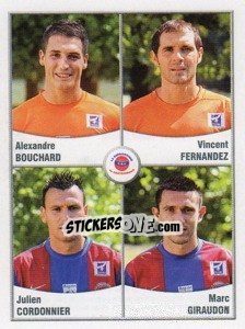 Sticker Bouchard / fernandez / cordonnier / giradon - FOOT 2010-2011 n. 555 - Panini