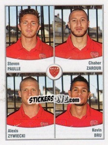 Sticker Paulle / Zarour / Zywiecki / Bru - FOOT 2010-2011 - Panini