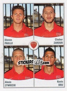 Cromo Paulle / Zarour / Zywiecki / Bru - FOOT 2010-2011 - Panini