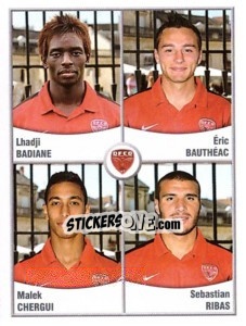 Figurina Badiane / Bauteac / Chergui / Ribas - FOOT 2010-2011 n. 572 - Panini