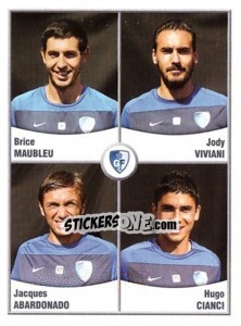 Sticker Maubleu / viviani / abardonado / cianci - FOOT 2010-2011 n. 583 - Panini