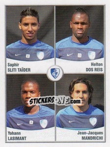 Sticker Saphir Taider / Dos Reis / Lasimant / Mandrichi - FOOT 2010-2011 n. 586 - Panini