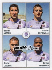 Sticker Akpour / De Preville / Lesuer / Massengo - FOOT 2010-2011 - Panini