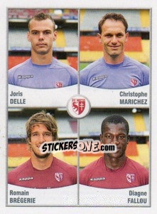 Cromo Delle / marichez / bregerie / fallou - FOOT 2010-2011 - Panini