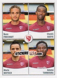 Sticker Frechaut / Gueye / Mutsch / Tamboura - FOOT 2010-2011 n. 619 - Panini
