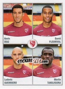 Sticker Diaz / Fleurival / Guerriero / Tandjigora - FOOT 2010-2011 n. 620 - Panini