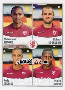 Sticker Traore / Bourgeois / Gestede / Diafra Sakho - FOOT 2010-2011 n. 621 - Panini