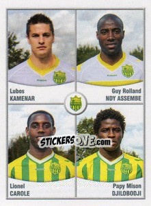 Sticker Kamenar / Assembe / Lionel Carole /  Papy Djilobodji - FOOT 2010-2011 n. 625 - Panini