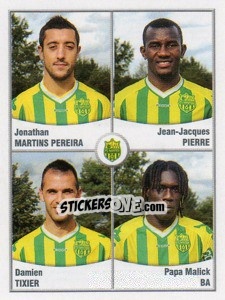 Sticker Pereira / Pierre / Tixier / Ba - FOOT 2010-2011 n. 626 - Panini