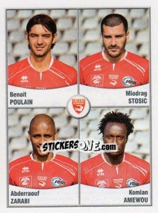 Sticker Poulain / Stosic / Zarabi / Amewou - FOOT 2010-2011 - Panini