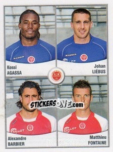 Sticker Agassa / Liebus / Barbier / Fontaine - FOOT 2010-2011 n. 639 - Panini