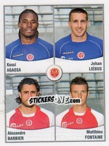 Cromo Agassa / Liebus / Barbier / Fontaine - FOOT 2010-2011 - Panini