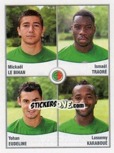 Cromo Le Bihan / Traore / Eudeline / Karaboue - FOOT 2010-2011 - Panini