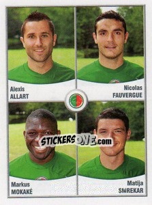 Figurina Allart / Fauvergue / Mokake / Smrekar - FOOT 2010-2011 - Panini