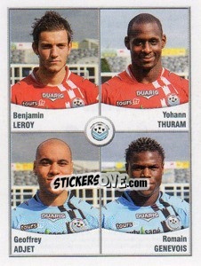 Sticker Leroy / Thuram / Adjet / Genevois - FOOT 2010-2011 n. 653 - Panini