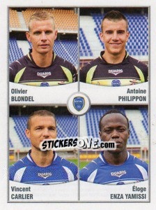 Figurina Blondel / Philippon / Carlier / Yamissi - FOOT 2010-2011 n. 660 - Panini
