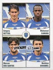 Figurina Bettiol / Camara / Dos Santos / Duhamel - FOOT 2010-2011 n. 663 - Panini