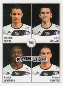 Sticker Faivre / Guillon / Leugueun / Quintin - FOOT 2010-2011 - Panini