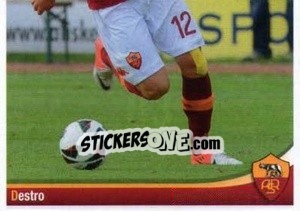 Cromo Mattia Destro (puzzle 2) - AS Roma 2012-2013 - Erredi Galata Edizioni