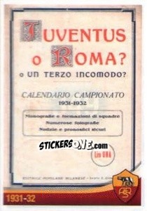 Cromo 1931-32 - AS Roma 2012-2013 - Erredi Galata Edizioni