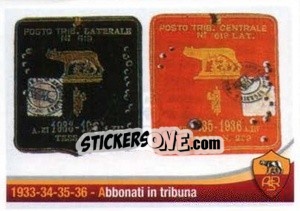 Figurina 1933-34-35-36 - Abbonati in tribuna - AS Roma 2012-2013 n. 355 - Erredi Galata Edizioni