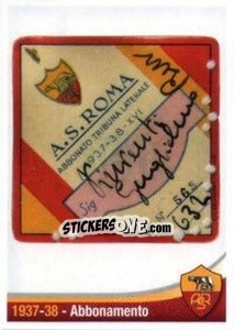 Sticker 1937-38 - Abbonamento - AS Roma 2012-2013 - Erredi Galata Edizioni